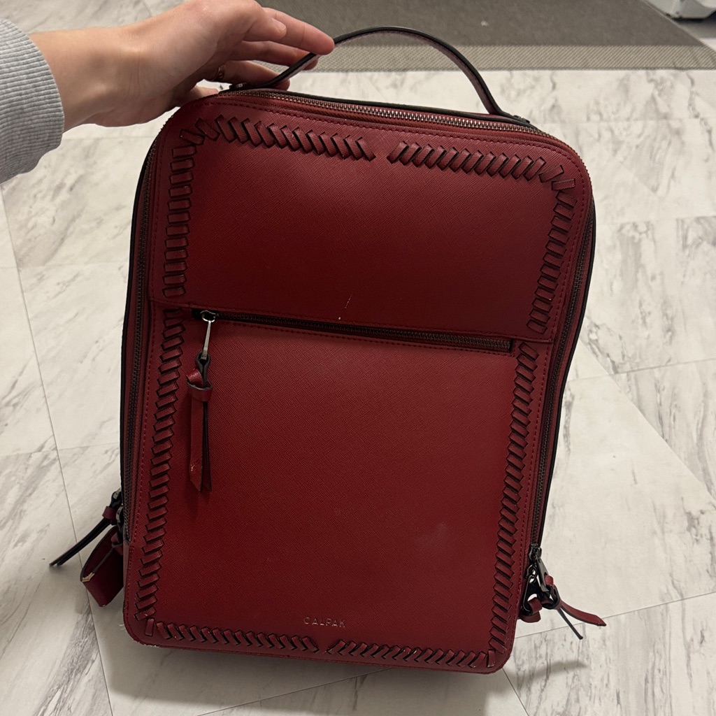 Calpak Backpack Kaya 15 Inch Laptop Backpack In Red Wine/Burgundy